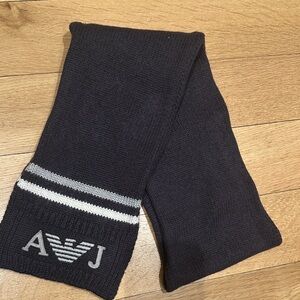 Armani junior navy and Gray Knit Scarf